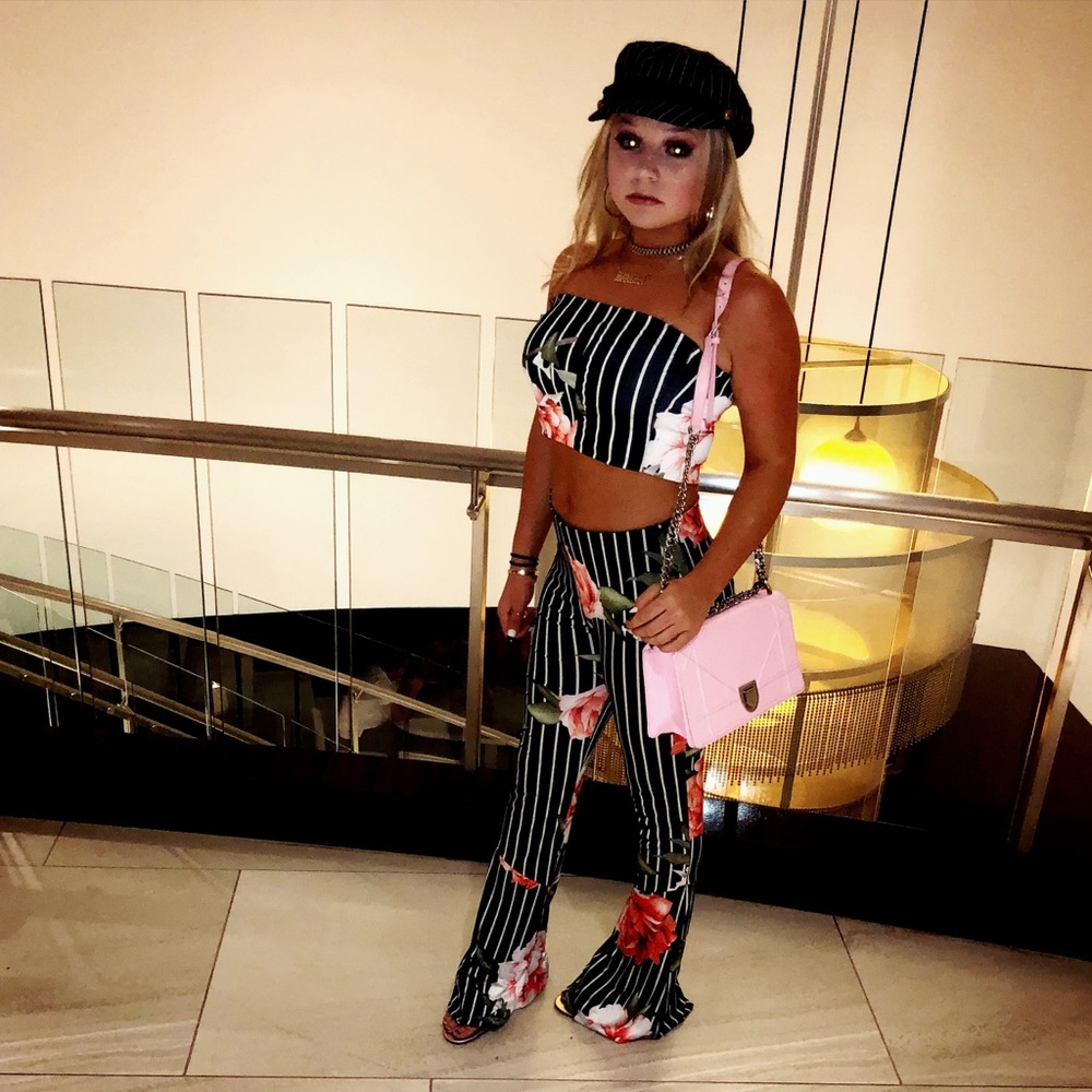 Pretty little thing pant tube top set S4 wornOnce